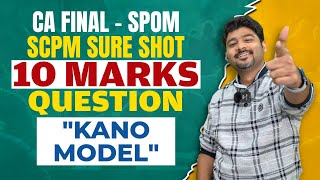 KANO MODEL CA FINAL SPOM SCPM 10 MARKS SURE SHOT by CA SANKALP KANSTIYA [upl. by Thadeus435]