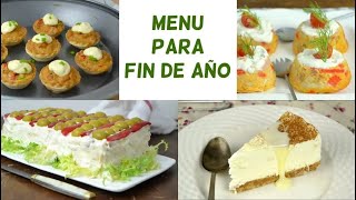 MENÚ para FIN DE AÑO  RECETAS FÁCILES para NOCHEVIEJA [upl. by Eselahs]