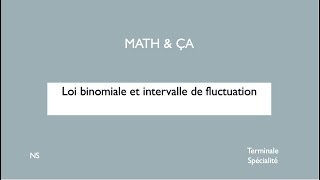 Loi binomiale et intervalle de fluctuation [upl. by Noned]