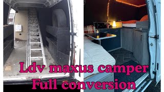 LDV Maxus campervan full conversion in under 4 mins [upl. by Ruhl]