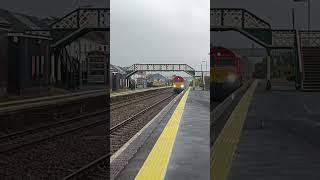 66651 passes Pembrey amp Burry Port in the notso great weather 😬 [upl. by Cockburn]