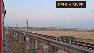 PENNA RIVER NELLORE CROSSING ON BOARD VSKPCHENNAI EGMORE SUMMER SPL EXPRESS TRAIN [upl. by Nere]