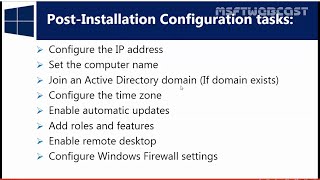 Microsoft Windows Server 2012 R2 70410 02 Post Installation configuration task [upl. by Anin]