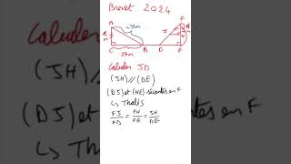 Brevet  Calculer une longueur  Thalès 11 [upl. by Bremser]