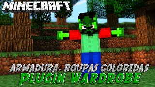 Minecraft Plugin Tutorial VIP wardrobe  ARMADURA ROUPAS COLORIDAS E CABEÇAS [upl. by Buskirk218]