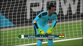 Algeria vs Ghana Africa Gameplay Penalty Shootout Pes [upl. by Nosreme]