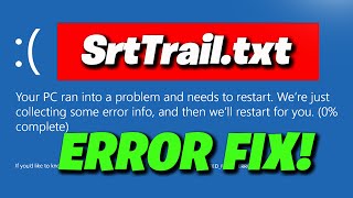 How To Fix SrtTrailtxt C WindowsSystem32LogFilessrtSrtTrailtxt Windows 1110 NEW 2024 [upl. by Dutch]