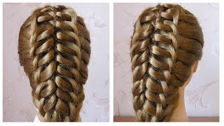 Tuto coiffure simple cheveux long mi long facile à faire 💗 Coiffure tresse originale [upl. by Sane]