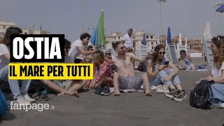 Concessioni balneari ad Ostia occupano la spiaggia con ombrelloni e asciugamani per un mare libero [upl. by Engapmahc]