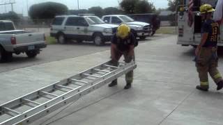 1 Firefighter Freestanding 35 Ladder Throw 2 [upl. by Tewfik]