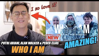 Alan Walker Putri Ariani Peder Elias  Who I Am Restrung Performance Video  SINGER REACTION [upl. by Moncear409]