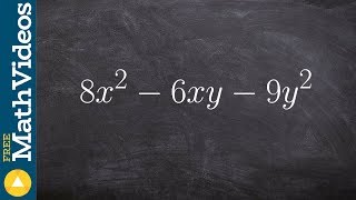 Factoring an expression with a greater than one and two square variables 8x2 6xy 9y2 [upl. by Ahsikel229]