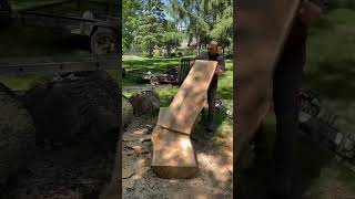 Transforming a StormDamaged Cherry Log into Stunning Slabs Granberg LogMilling [upl. by Saleem]