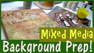 How I Prep a Canvas MixedMedia Style for overpainting with Oils or Acrylics [upl. by Ginnie843]