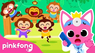 Five Little Monkeys Jumping on the Bed  Mother Goose of Pinkfong Ninimo  Pinkfong Kids Song [upl. by Dias]