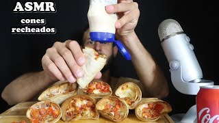 CONES RECHEADOS  ASMR MUKBANG sons de mastigação [upl. by Jaclyn]