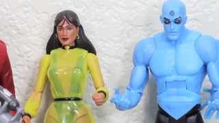 Watchmen Dr Manhattan amp Silk Spectre II Club Black Freighter Figure Review [upl. by Alaehcim]