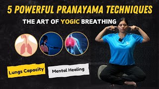 5 Powerful Pranayama Techniques  Master The Art of Breathing yogatute [upl. by Milinda]