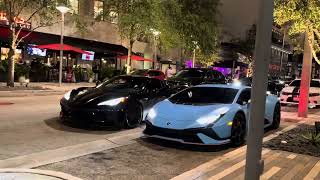 Miami Super Cars Lamborghini Ferrari Cybertruck and More in Brickell [upl. by Stu]