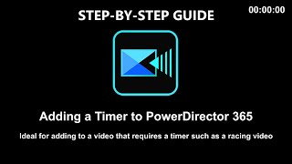 PowerDirector 365 Time Stamp Tutorial [upl. by Etterb629]