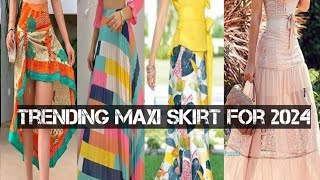 Trending Printed Maxi Skirt Fashion Inspirations  Skirt Outfit Collections [upl. by Aerdnaxela266]