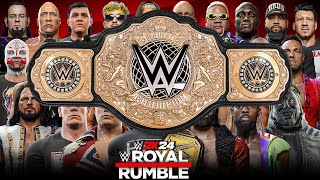 WWE 2K24 ROYAL RUMBLE MATCH FOR THE WWE WORLD HEAVYWEIGHT CHAMPIONSHIP [upl. by Afton905]