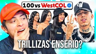 REACCIONANDO A WESTCOL VS 100 MUJERES  TODAS LAS HERMANAS QUIEREN CON EL  andresitow [upl. by Haldes]