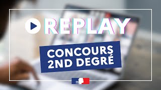 Replay  Concours enseignants du second degré 2024 [upl. by Idurt]