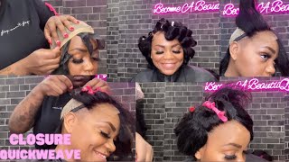 VERY DETAILED Closure Quick Weave Using Janet Collection 45 HD Lace Closure And Bodywave Bundles [upl. by Werna]