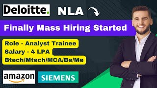 Deloitte NLA Biggest Hiring Out  deloitte off campus 2025  2025 batch hiring off campus [upl. by Evangelia152]