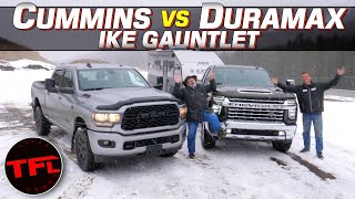 Duramax vs Cummins The Ram 2500 And Chevy Silverado 2500 Take On The Worlds Toughest Towing Test [upl. by Carter]