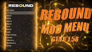 REBOUND MOD MENU GTA V SHOWCASE  BEST PAID MENU  UNDETECT [upl. by Esiled]