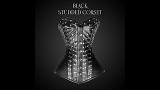 Black Studded Corset  Over Bust Corset [upl. by Attenat]