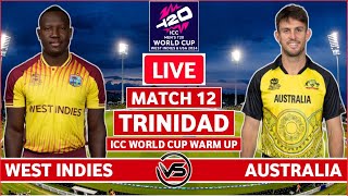 ICC T20 World Cup Warm Up Live Australia vs West Indies Live  AUS vs WI Live Scores amp Commentary [upl. by Eelibuj726]