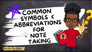 Learn Common Symbols and Abbreviations for Note Taking [upl. by Tadashi722]