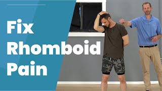 Fix Rhomboid Pain with Exercises [upl. by Oreves374]