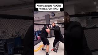 Khamzat Chimaev Loses His Cool in Sparring 😳🔥 UFC KhamzatChimaev [upl. by Attemaj]