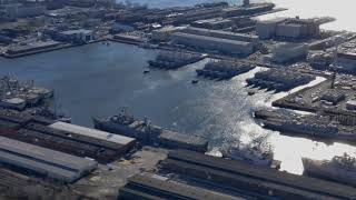 Aerial view of Philadelphia Naval Shipyard  Aker Philadelphia Shipyard [upl. by Waldner]