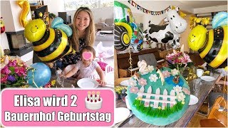 Elisas Geburtstagsparty 🎂 Strahlende Augen Bauernhof Torte machen amp dekorieren VLOG  Mamiseelen [upl. by Filler]