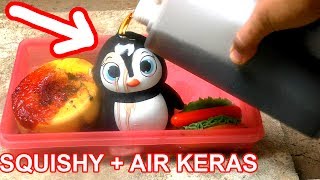 EKSPERIMEN SQUISHY DI SIRAM AIR KERAS  SQUISHY EXPERIMENT [upl. by Hnad]