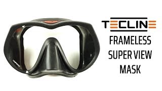 Tecline Frameless Super View  dive mask  how to see more underwater [upl. by Ynattirb]