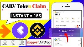 INSTANT 15  CARV Token Claim Process  BINANCE CARV Token Claim  New Airdrop 🔥 [upl. by Nenad]