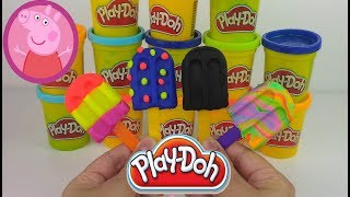 Glaces HORS DU COMMUNS Play Doh  Peppa Pig Apprendre les couleurs [upl. by Ilrac]