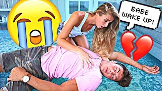 Pass Out Prank On Girlfriend Cute Reaction [upl. by Akehsyt]