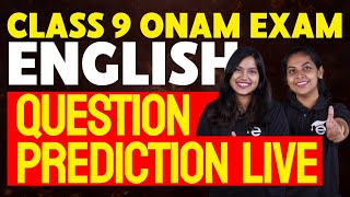 Class 9 Onam Exam  English Question Prediction Live  Eduport [upl. by Kronick]