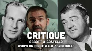 Critique  Abbott amp Costello  Whos On First aka Baseball [upl. by Igal]