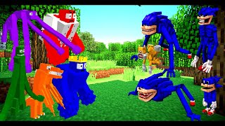 Sonic Shin Vs Rainbow Friends Mutant Who Is Strongest  Minecraft minecraft sonicshin [upl. by Airbmak]