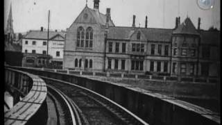 Early train film  View from an Engine Front  Barnstaple 1898 [upl. by Lessard549]