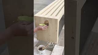 DIY slatted bench with 2x4s glue and screws [upl. by Cecilia]