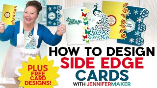 How To Create Perfect Side Edge Cards  Birthday Holidays And Custom Cards [upl. by Matazzoni979]